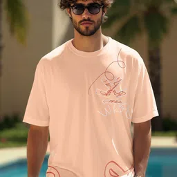 WROGN Men Typography Printed Oversized Cotton T-shirt-picture-29