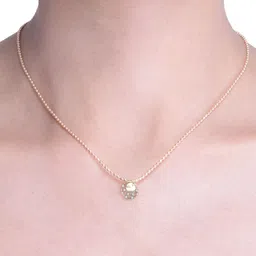 KUBERBOX 18K Gold Allunare Pearl Diamond-Studded Pendant -0.78 gm image 2