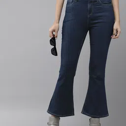 The Roadster Life Co. Women Flared Mid-Rise Stretchable Jeans-image-28