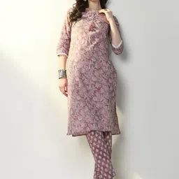 SHOWOFF Floral Printed Kurta with Trouser image 1