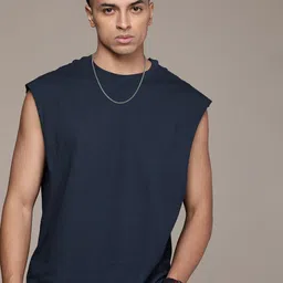 The Roadster Life Co. Pure Cotton Relaxed Fit Sleeveless T-shirt-picture-28