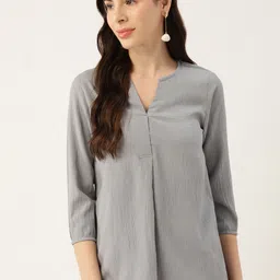 Off Label Grey Chiffon Top-picture-16