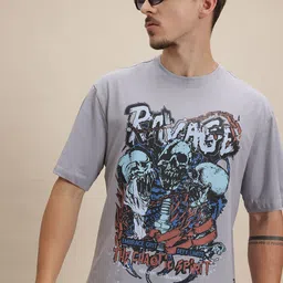 The Roadster Life Co. Printed Relaxed Pure Cotton T-shirt-picture-35