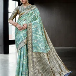 anouk rustic Anouk Floral Woven Design Zari Saree-picture-32