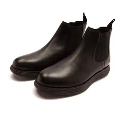 THOMAS CRICK Men Leather Mid-Top Chelsea Boots-picture-49