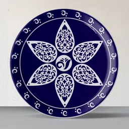 nestroots Blue & White Printed Ceramic Wall Decor-image-73