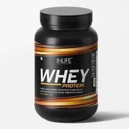 Inlife Whey Protein Blend of Isolate Concentrate Hydrolysate Powder for Men & Women (Vanilla) image 1
