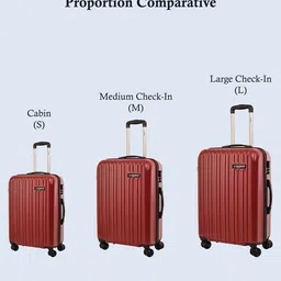 Luggero Set Of 3 Textured Hard-Sided Trolley Bags image 5