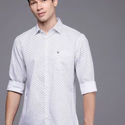Allen Solly Pure Cotton Classic Fit Geometric Printed Casual Shirt-image-90