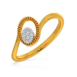 Kisna Diamond & Gold Jewellery Divit 14k (585) Diamond & Gold Ring For Women-picture-27