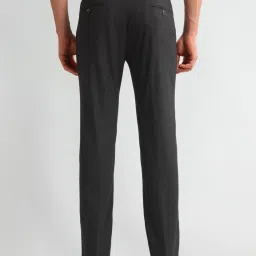 Arrow Grey Slim Fit Checks Trousers image 2