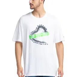 Being Human White Regular Fit Printed T-Shirt-image-21