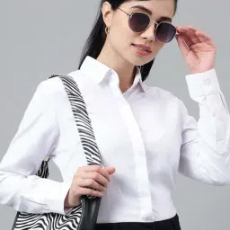 English Navy White Regular Fit Shirt-image-26