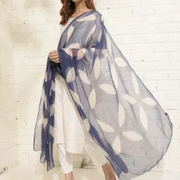 Fabindia Indigo Blue Printed Dupatta image 2