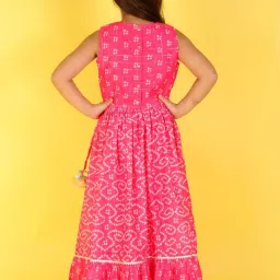 Lil Drama Kids Pink Printed Lehenga with Choli image 2