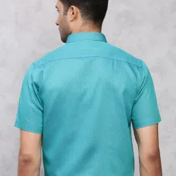 Ramraj Green Cotton PolyCotton Regular FitShirts image 2