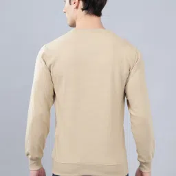 Cantabil Beige Cotton Regular Fit Self T-Shirt image 2