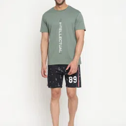 Cantabil Dark Navy Printed Shorts image 5