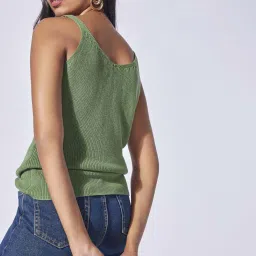 The Label Life Green Cotton Textured Pattern Top image 2