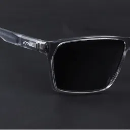 Voyage Black Polarised and UV Protected Lens Wayfarer Unisex Sunglasses image 2