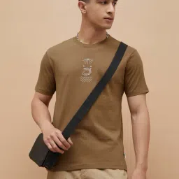 Fame Forever By Lifestyle Brown Cotton Regular Fit T-Shirt-picture-39