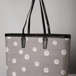 Allen Solly Black Printed Tote Handbag image 2