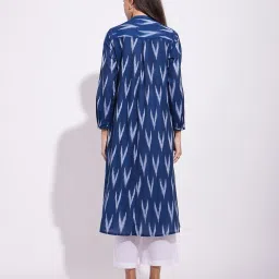 Pink Fort Navy Ikat Kurta image 2
