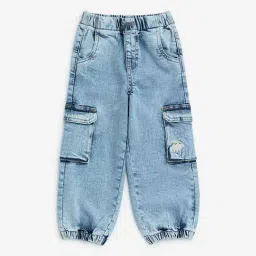 HOP Kids by Westside Light Blue Mid-Rise Jogger-Style Jeans-image-75