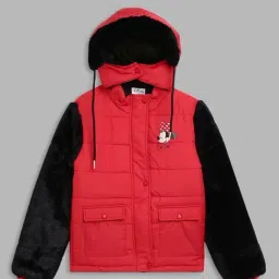 Blue Giraffe Kids Red Printed Jacket-image-24