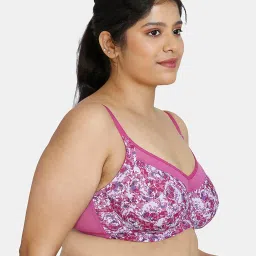 Zivame Purple Printed Full Coverage Under-Wired Bra image 3