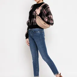 MADAME Black & Pink Check Sweater image 4