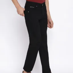 Cantabil Black Regular Fit Lightly Washed Jeans image 3