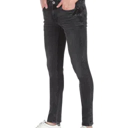AD by Arvind Dark Grey Skinny Fit Lightly Washed Jeans image 3