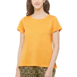 Soie Yellow Round Neck T-Shirt image 1