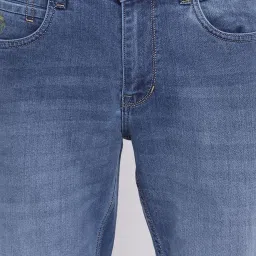 Cantabil Blue Regular Fit Lightly Washed Jeans image 4