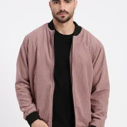 showoffff SHOWOFF Mauve Acrylic Slim Fit  Jacket image 2