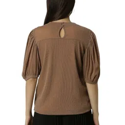 Van Heusen Brown Plain Tops image 2