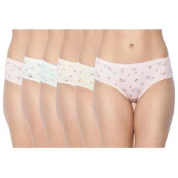 Dollar Missy Multicolor Printed Hipster Panty (Pack  of 6) image 1