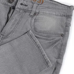 AD by Arvind Grey Skinny Fit Lightly Washed Jeans image 4