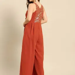 Mabish Orange Printed Jumpsuit image 2