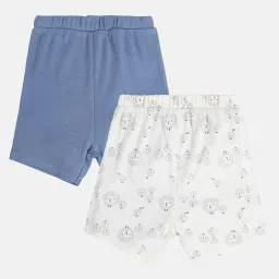 MINIKLUB Boys Blue & White Printed 2 Shorts image 2