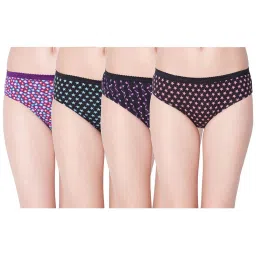 Dollar Missy Multicolor Printed Hipster Panty (Pack  of 4) image 1