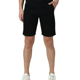 Peter England Black Regular Fit Shorts image 1
