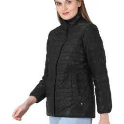 Monte Carlo Black Printed Puffer Jacket image 3