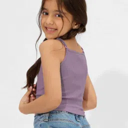 The Souled Store Girls Purple Embroidery Tops image 2