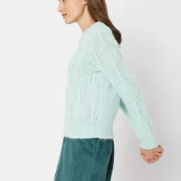 Vero Moda Mist Green Textured Sweater image 3