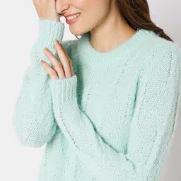Vero Moda Mist Green Textured Sweater image 5