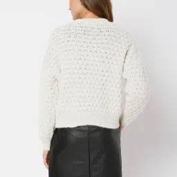 Vero Moda Light Beige Textured Cardigan image 2