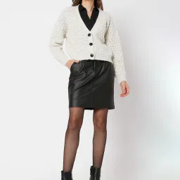 Vero Moda Light Beige Textured Cardigan image 4