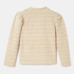 Elle Girls Beige Self Full Sleeves 1 Top image 2